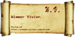 Wimmer Vivien névjegykártya